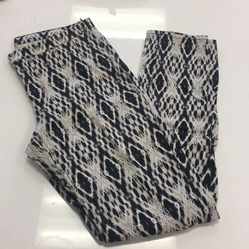 H&M SNAKE SKIN PRINT HIGH WAISTED PANTS